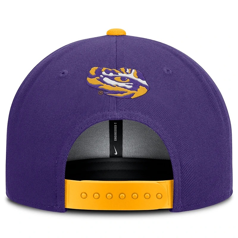 Casquette Nike LSU Tigers 2025 On-Field Patch Pro Dri-FIT Snapback Violet/Or pour homme
