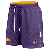 Men's Nike Purple/Gold LSU Tigers Courtside Standard Issue Dri-FIT Reversible Shorts