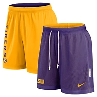 Short réversible Nike Courtside Standard Issue Dri-FIT violet/or pour homme des LSU Tigers