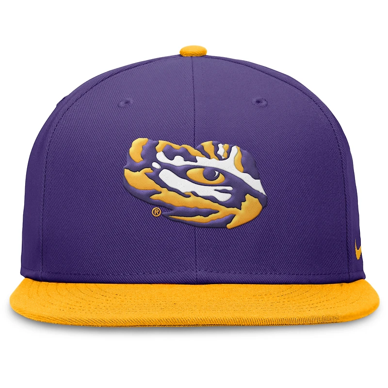 Casquette ajustée Performance LSU Tigers Nike violet/or pour homme