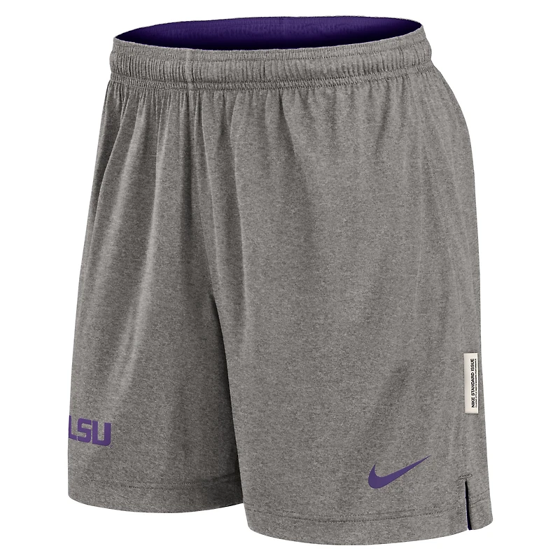 Men's Nike Purple/Heather Gray LSU Tigers Player Reversible Shorts