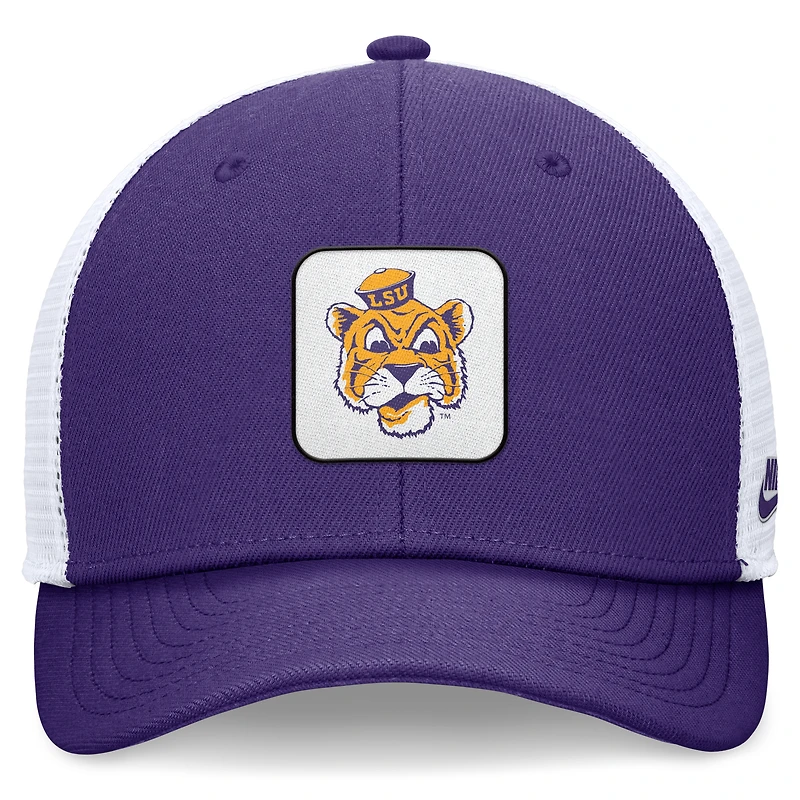 Men's Nike Purple/White LSU Tigers Legacy Rise Mascot Trucker Adjustable Hat