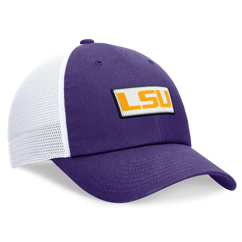 Casquette réglable Nike LSU Tigers Primetime Club Trucker violet/blanc pour homme