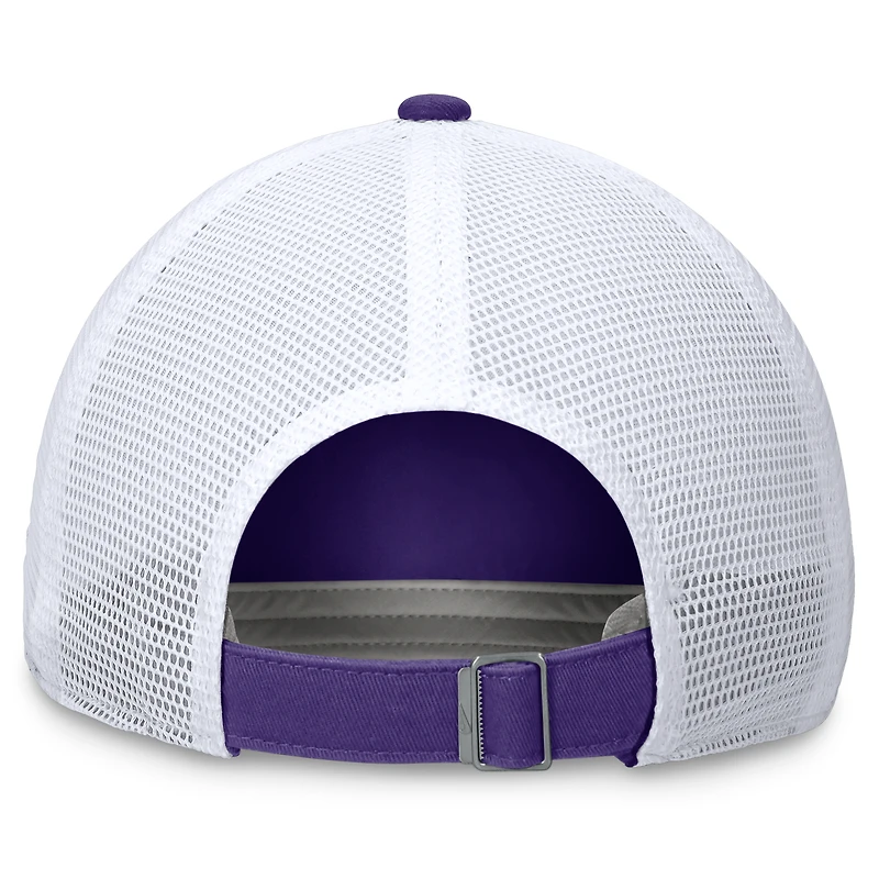 Casquette réglable Nike LSU Tigers Primetime Club Trucker violet/blanc pour homme