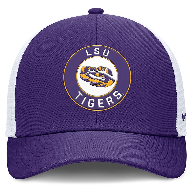 Men's Nike Purple/White LSU Tigers Rise Primetime Performance Trucker Adjustable Hat