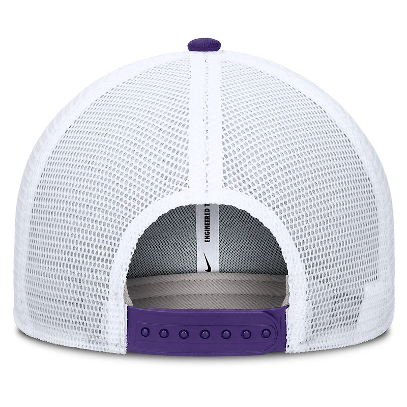 Men's Nike Purple/White LSU Tigers Rise Primetime Performance Trucker Adjustable Hat