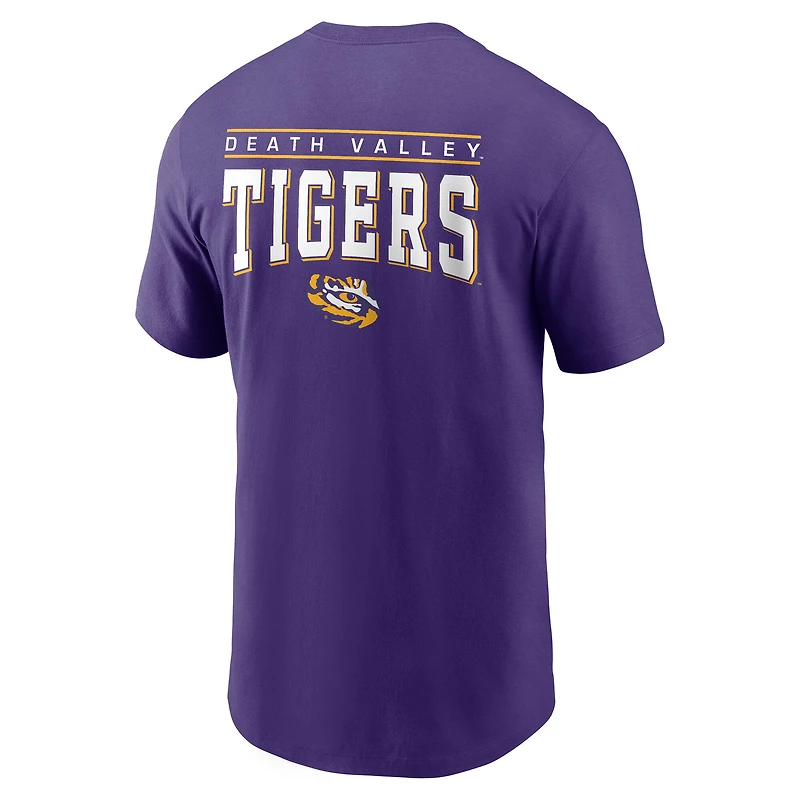 T-shirt Nike violet LSU Tigers 2-Hit pour homme