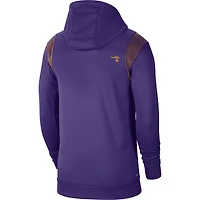 Sweat à capuche zippé Nike LSU Tigers 2021 Sideline Performance violet pour homme