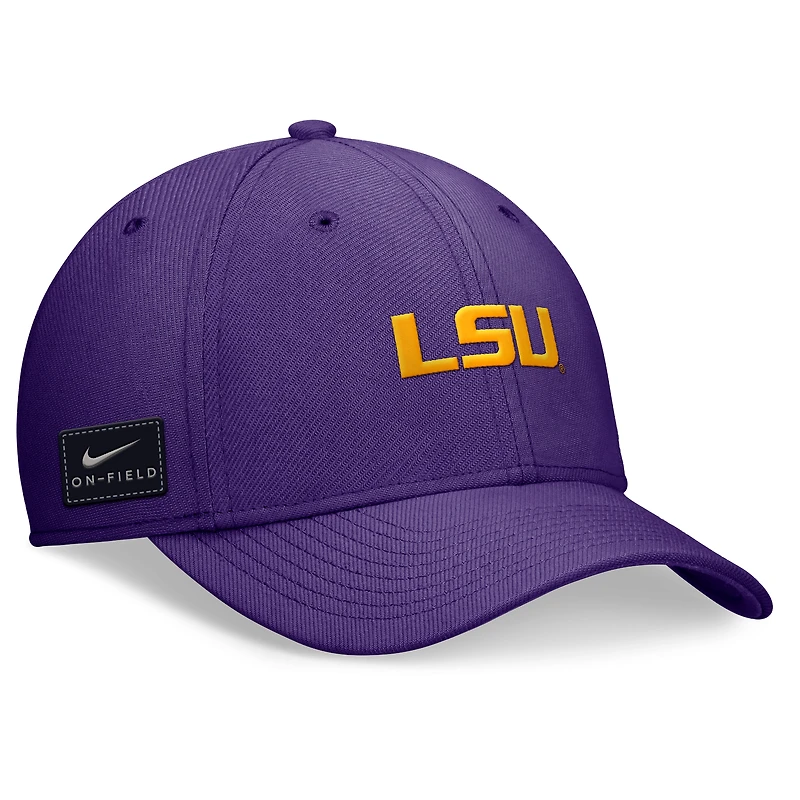 Men's Nike Purple LSU Tigers 2024 On-Field Swoosh Flex Hat