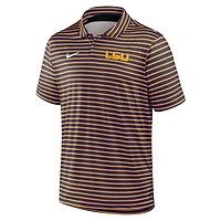 Polo Nike Dri-FIT violet pour homme, collection Coaches Premium Tour Stripe, LSU Tigers 2025.