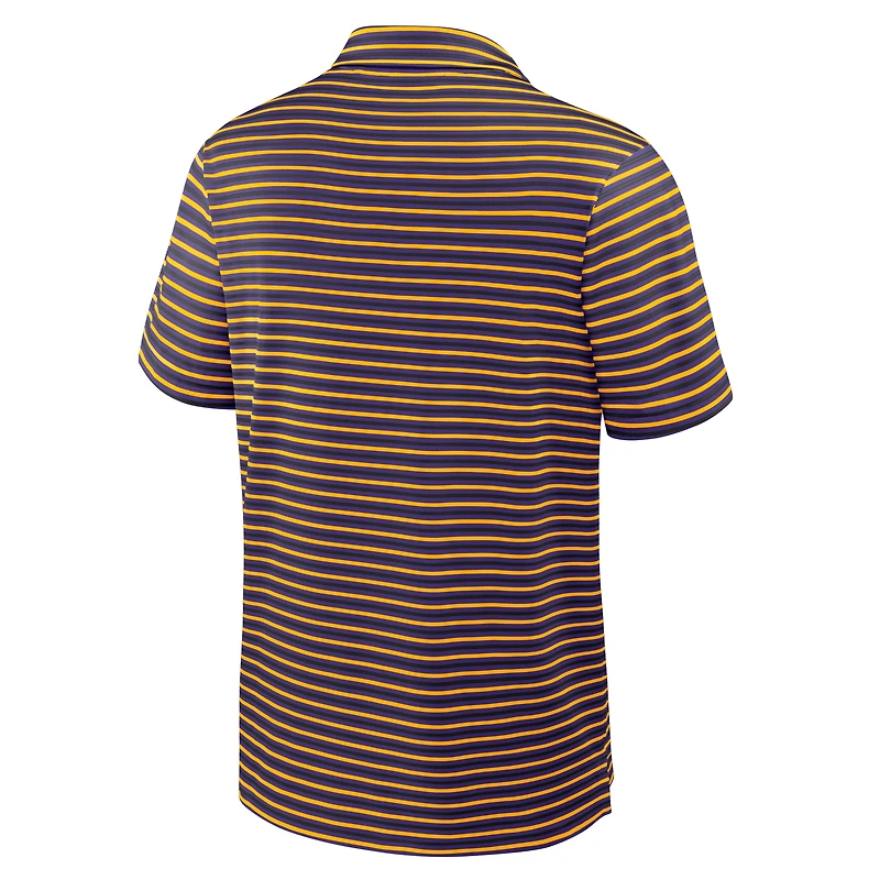 Men's Nike Purple LSU Tigers 2025 Coaches Premium Tour Stripe Dri-FIT Polo