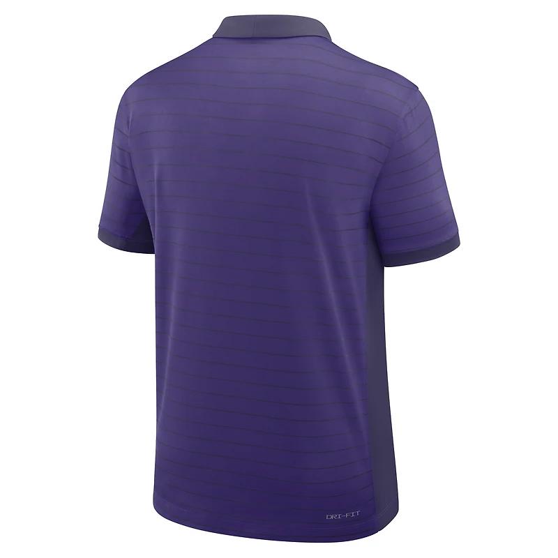 Men's Nike Purple LSU Tigers 2025 Early Season Coaches Sideline Victory Stripe Dri-FIT Polo
