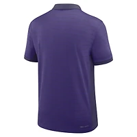 Men's Nike Purple LSU Tigers 2025 Early Season Coaches Sideline Victory Stripe Dri-FIT Polo