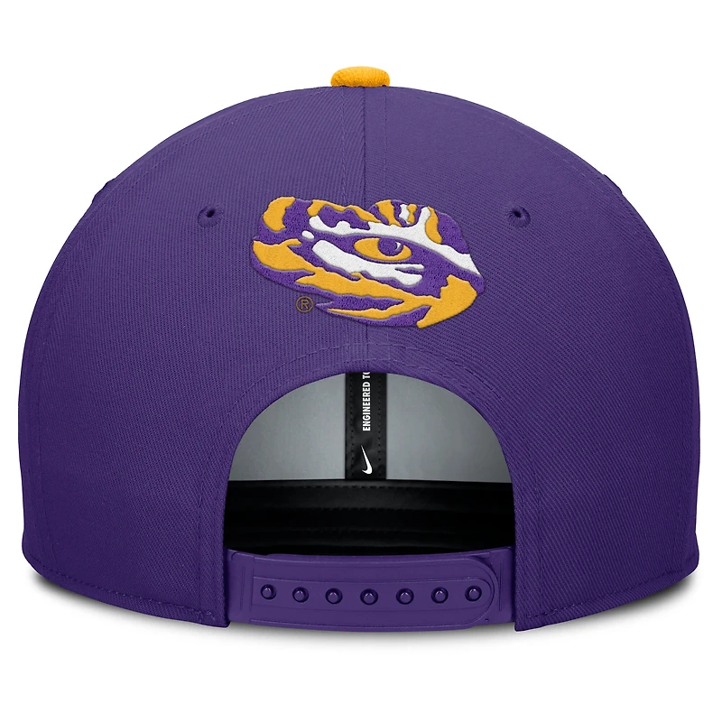 Casquette ajustable Nike violette LSU Tigers 2025 On-Field Pro Performance pour homme