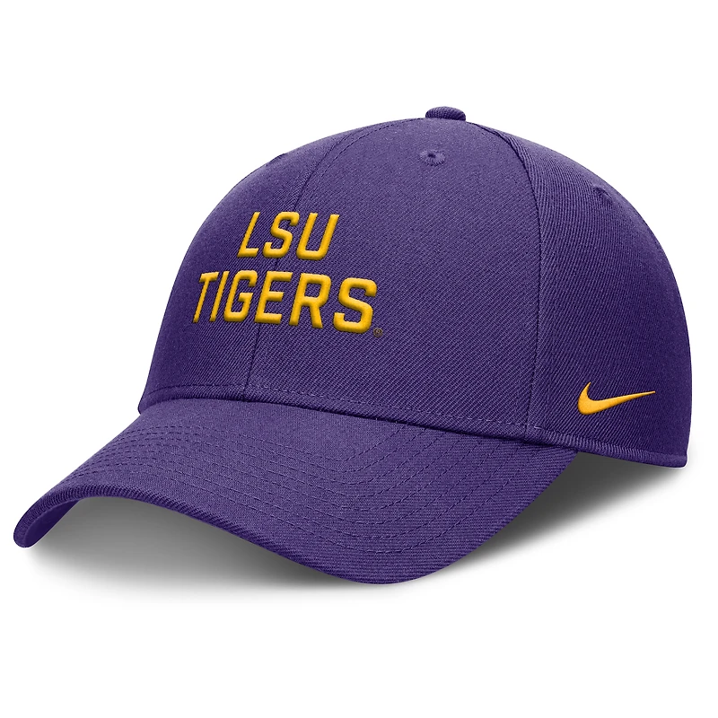 Casquette ajustable Nike LSU Tigers Sideline Rise violette pour homme