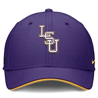 Men's Nike Purple LSU Tigers 2026 Dugout Coaches Dri-FIT Rise Swoosh Flex Hat