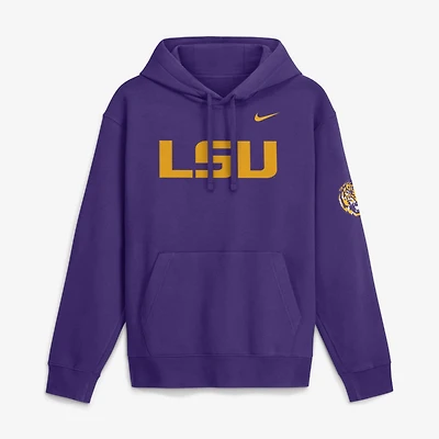 Men's Nike Purple LSU Tigers 2026 Sideline Club Fleece Hoodie