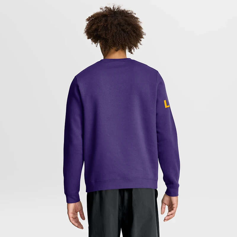 Men's Nike Purple LSU Tigers 2026 Sideline Club Sweatshirt