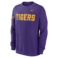 Men's Nike Purple LSU Tigers 2026 Sideline Club Sweatshirt