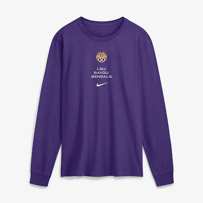 Men's Nike Purple LSU Tigers 2026 Sideline Dri-FIT Long Sleeve T-Shirt
