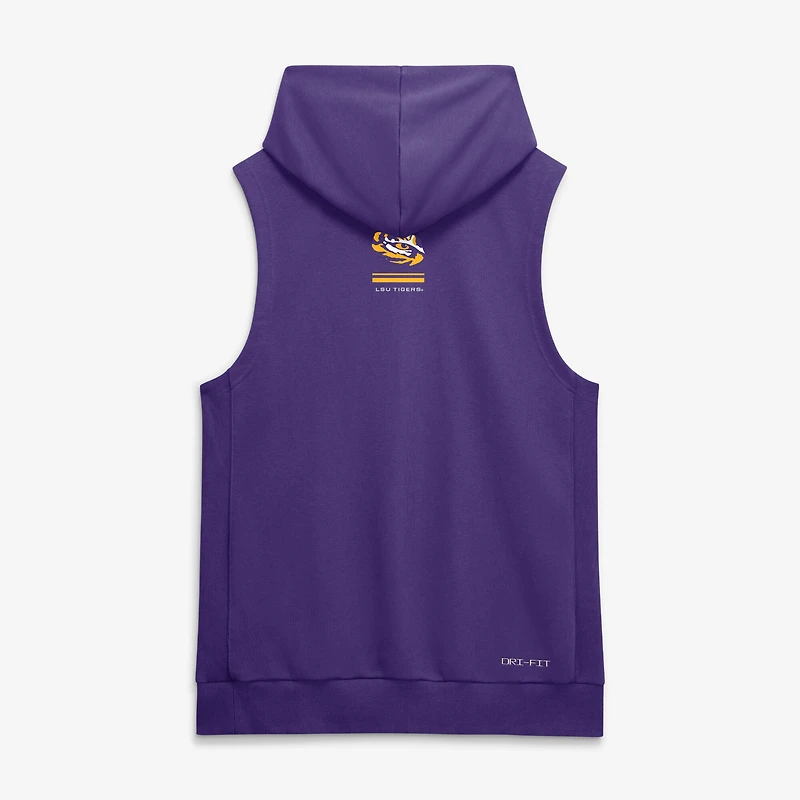 Men's Nike  Purple LSU Tigers 2026 Sideline Sleeveless Dri-FIT Hoodie