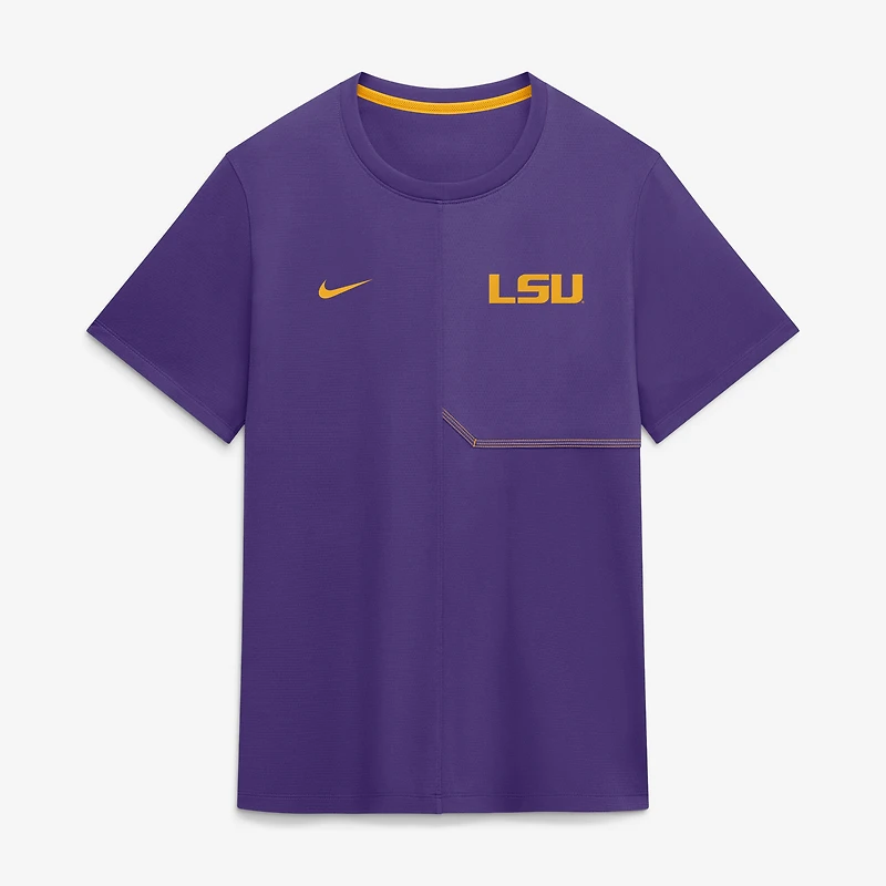 Men's Nike Purple LSU Tigers 2026 Sideline UV Dri-FIT Coaches Shirt
