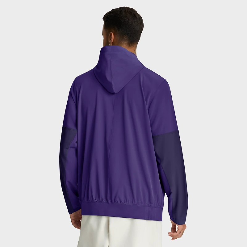 Veste à capuche Nike violette LSU Tigers demi-zip pour homme