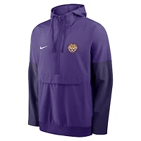 Men's Nike Purple LSU Tigers Anorak Half-Zip Hoodie Jacket