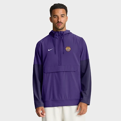 Men's Nike Purple LSU Tigers Anorak Half-Zip Hoodie Jacket