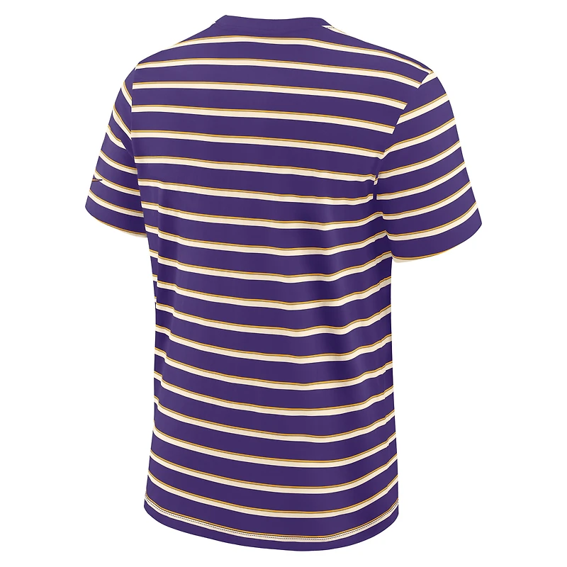T-shirt Nike violet à rayures Summit pour homme des Tigers de LSU Athletic Prep Legacy