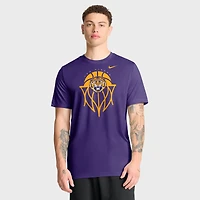 T-shirt Nike Dri-FIT violet pour homme, modèle Icon Legend de l'icône du basketball des LSU Tigers Nike.