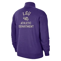 Sweat à capuche zippé Nike LSU Tigers Campus Athletic Department violet pour homme