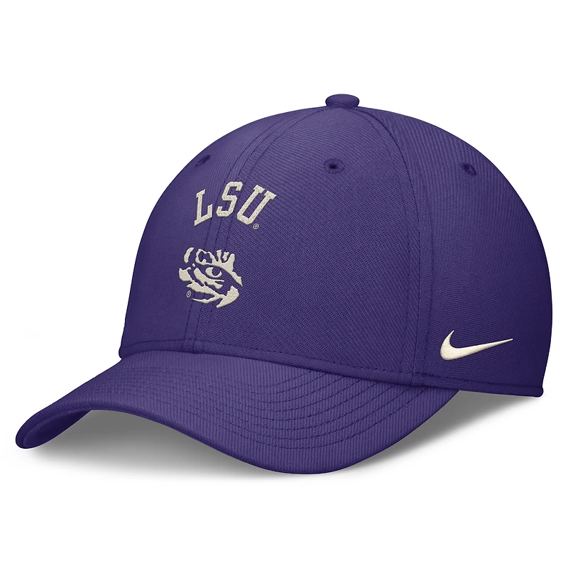 Men's Nike  Purple LSU Tigers Campus Prep Chained & Arched Swooshflex Flex Hat