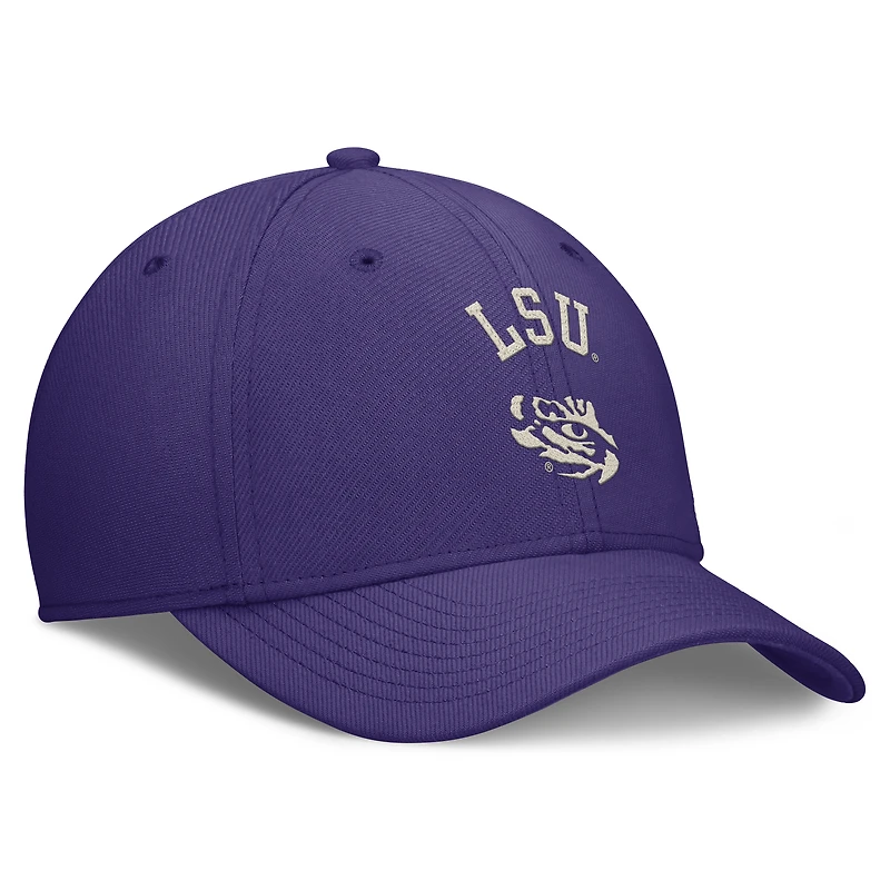 Men's Nike  Purple LSU Tigers Campus Prep Chained & Arched Swooshflex Flex Hat