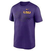 T-shirt Nike violet LSU Tigers Campus Shadow Legend Performance pour homme