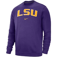Men's Nike Purple LSU Tigers Club Fleece Sweatshirt