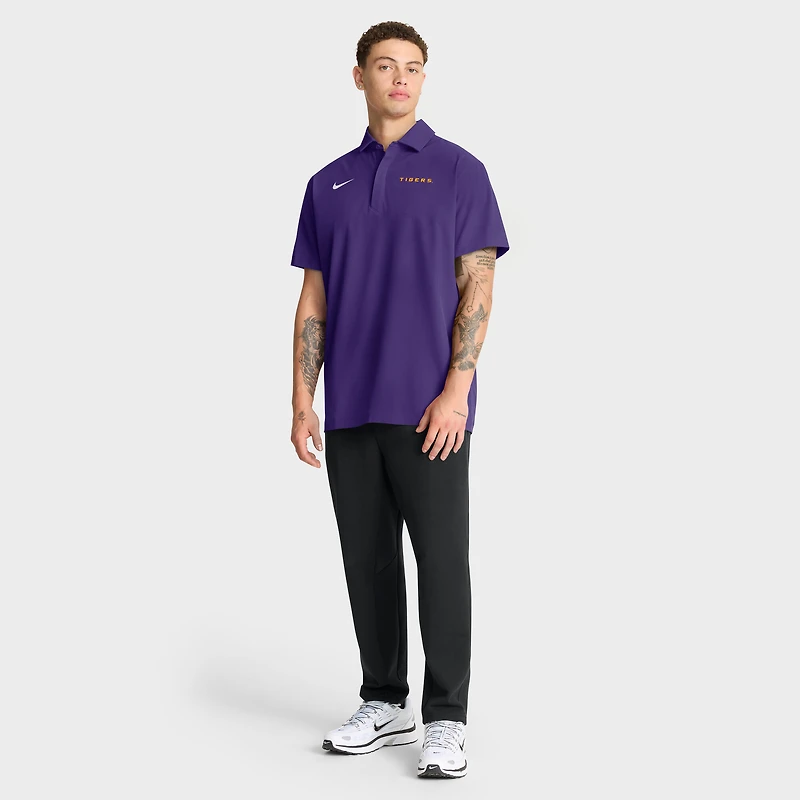 Men's Nike Purple LSU Tigers Coaches Sideline Dri-FIT Polo