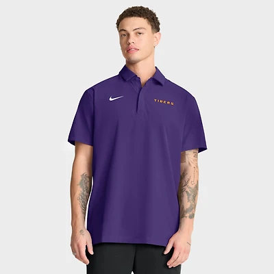 Polo Nike Dri-FIT violet pour homme, modèle LSU Tigers Coaches Sideline.