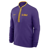 Pull Nike violet LSU Tigers Courtside Victory Dri-FIT à demi-zip pour homme