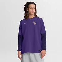 Men's Nike Purple LSU Tigers Dugout Dri-FIT Quarter-Zip Long Sleeve Windshirt