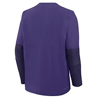 Coupe-vent à manches longues Nike LSU Tigers Dugout Dri-FIT violet pour homme