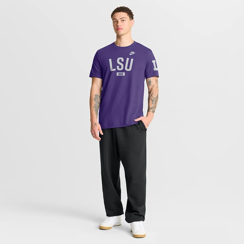 T-shirt Nike violet LSU Tigers Legacy Arch pour homme