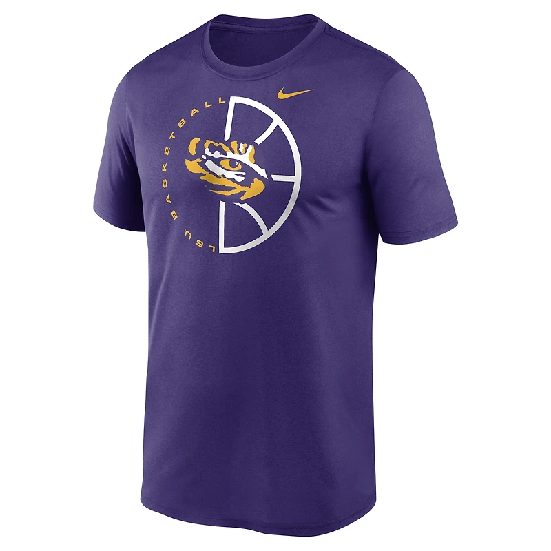 T-shirt Nike Dri-Fit violet pour homme, modèle Legend Basketball Icon des LSU Tigers de Tigers.