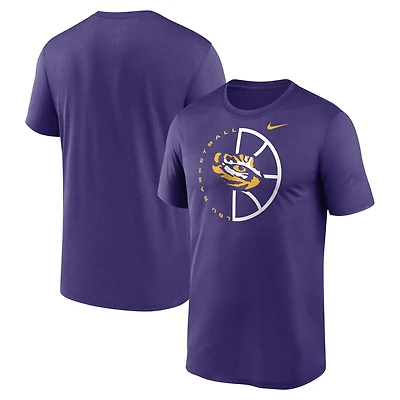 T-shirt Nike Dri-Fit violet pour homme, modèle Legend Basketball Icon des LSU Tigers de Tigers.