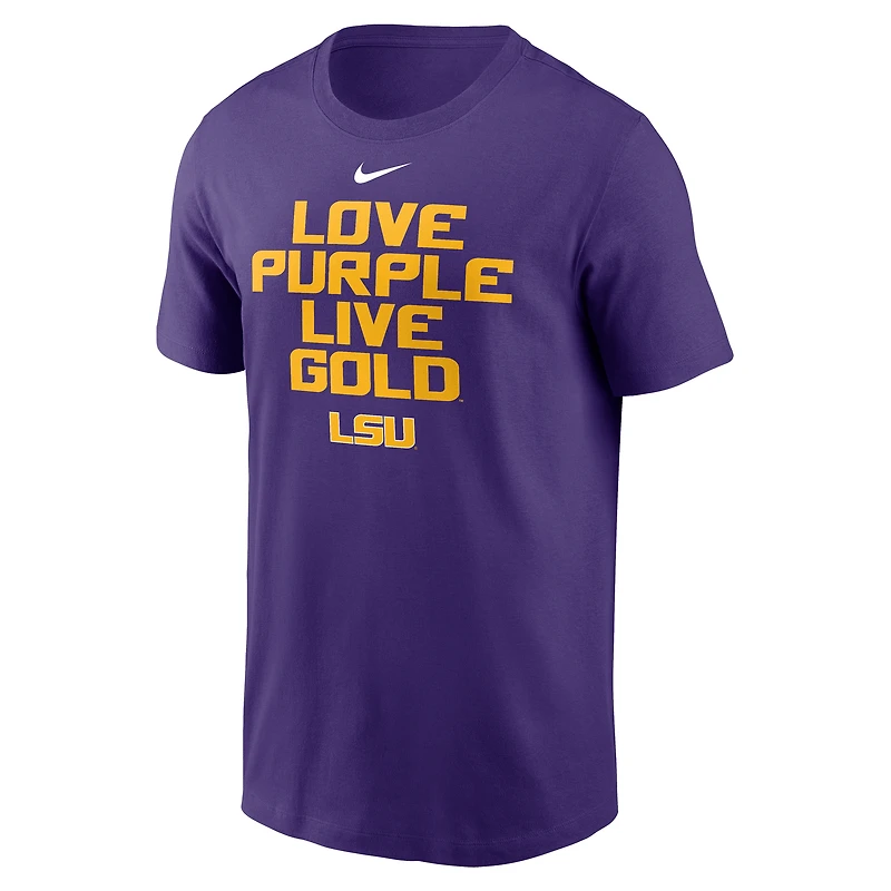 T-shirt Nike violet pour homme LSU Tigers Local Campus