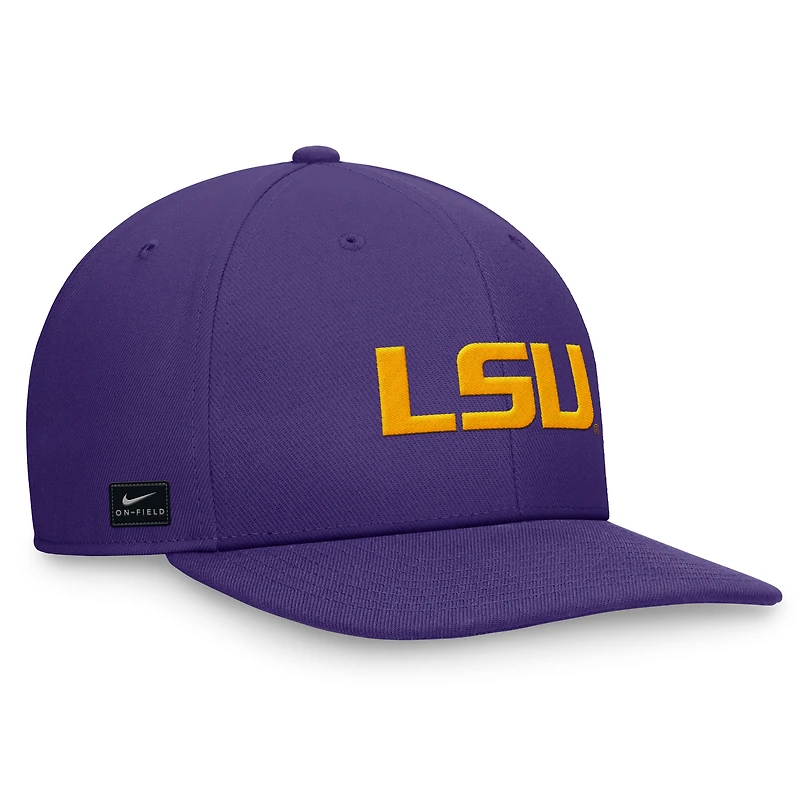 Casquette Snapback Nike LSU Tigers On-Field Pro Bill violette pour homme