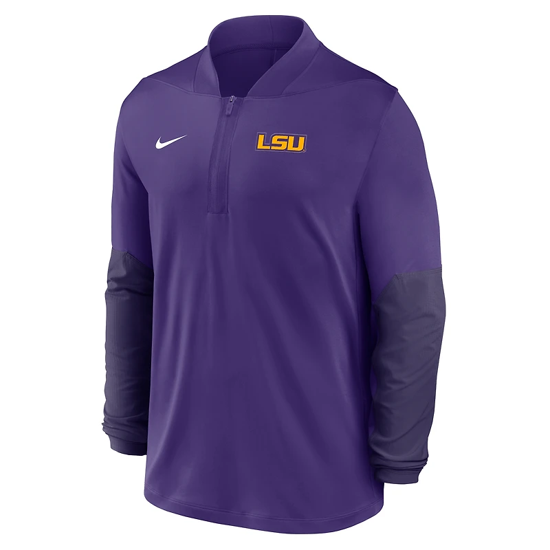 Pull Nike violet LSU Tigers One Goal Performance à demi-zip pour homme