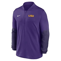 Pull Nike violet LSU Tigers One Goal Performance à demi-zip pour homme