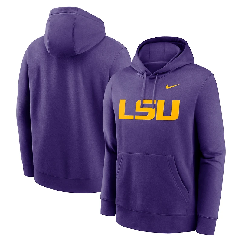 Men's Nike Purple LSU Tigers Primetime Club Fleece Pullover Hoodie