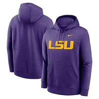 Men's Nike Purple LSU Tigers Primetime Club Fleece Pullover Hoodie